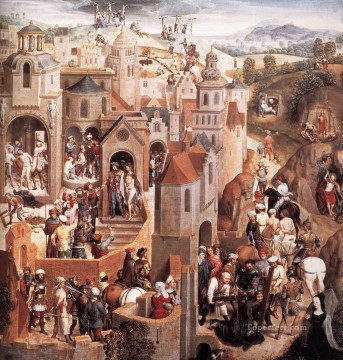 宗教的 Painting - キリストの受難の場面 1470detail2 宗教者ハンス メムリンク
